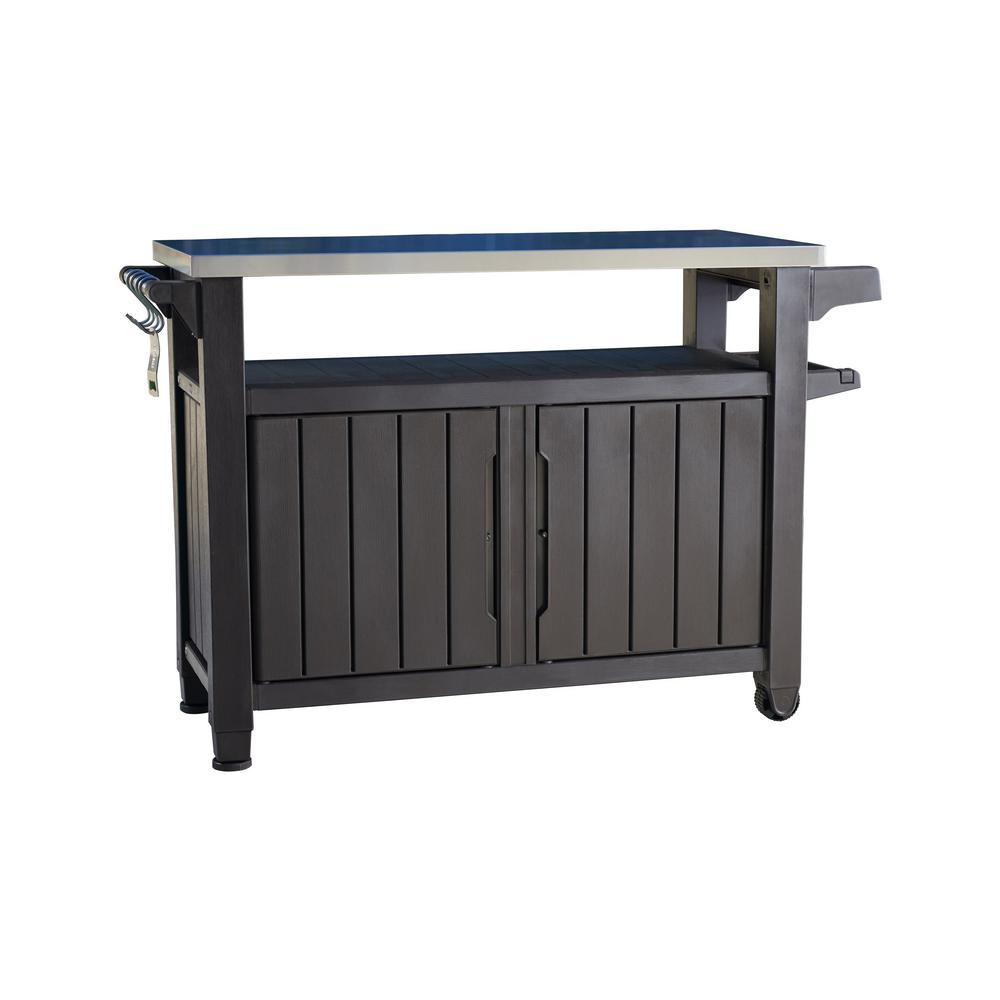 grill serving prep station cart with patio storage LUWLCYY
