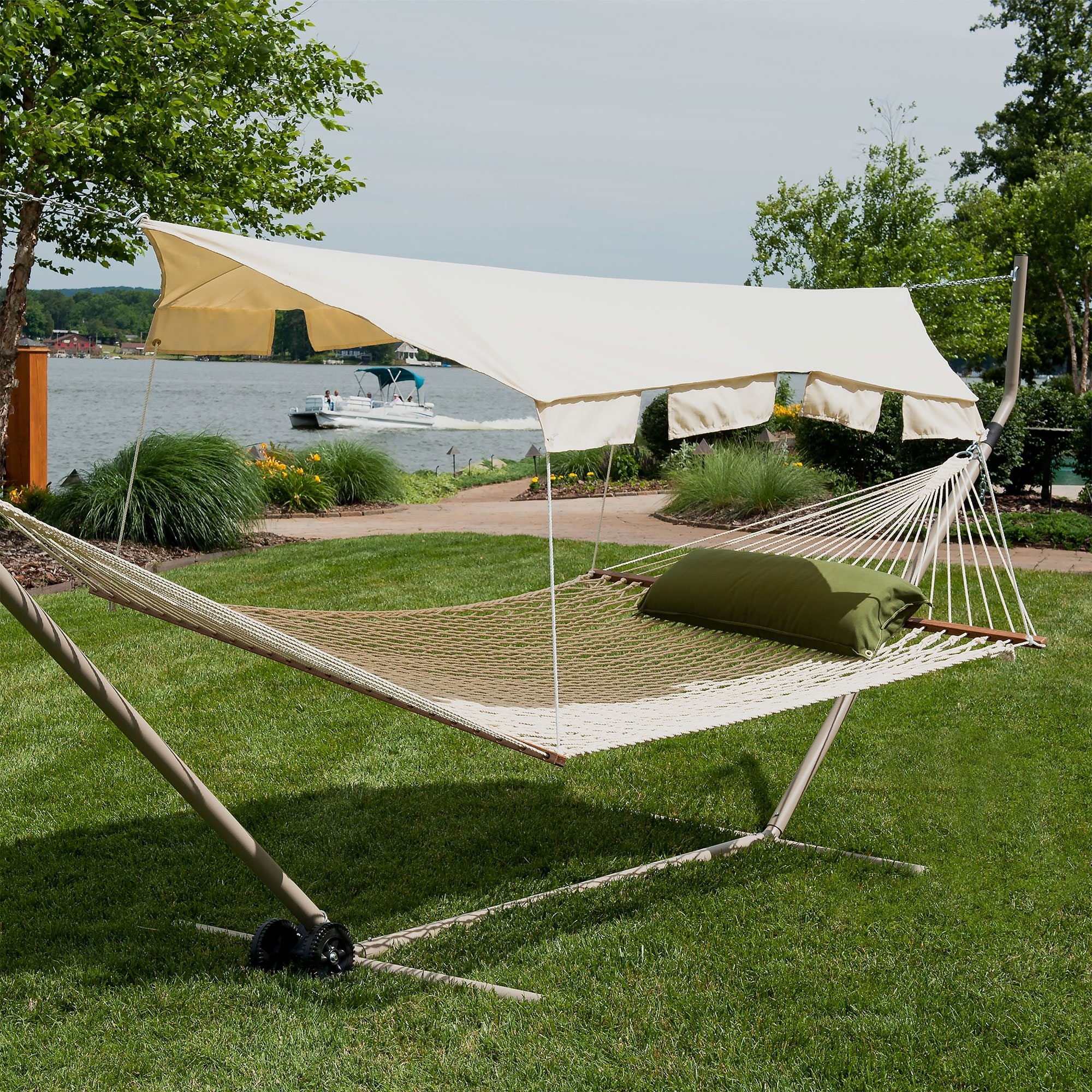 hammock with canopy hammock canopy - taupe LPJQPBS