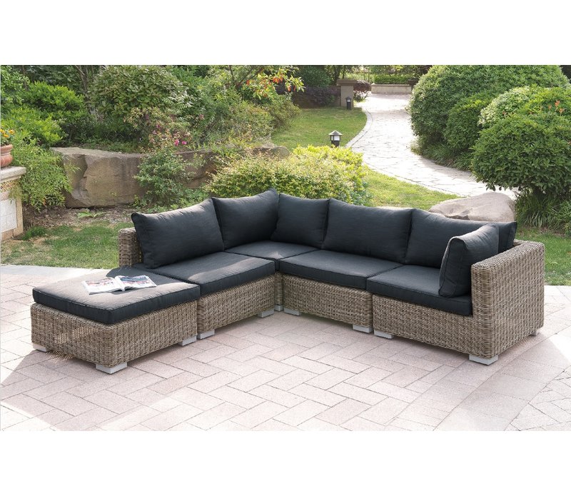 harvey 5 piece patio sectional set ii with cushions LFKBVYG