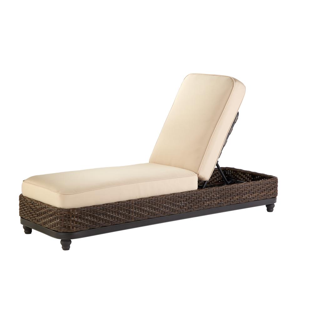 home decorators collection camden dark brown wicker outdoor chaise lounge  with LIMTJWV