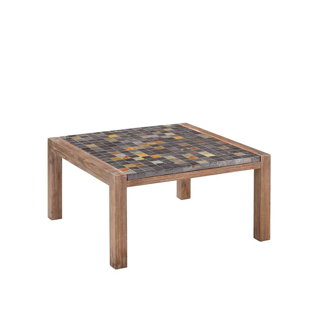 home styles morocco indoor/outdoor patio coffee table with slate top KZSSUQR