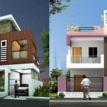 house front elevation designs for double floor single floor house front LRKEIKS