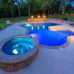 inground pools 59 - custom lagoon with spillover spa OZWUWSV