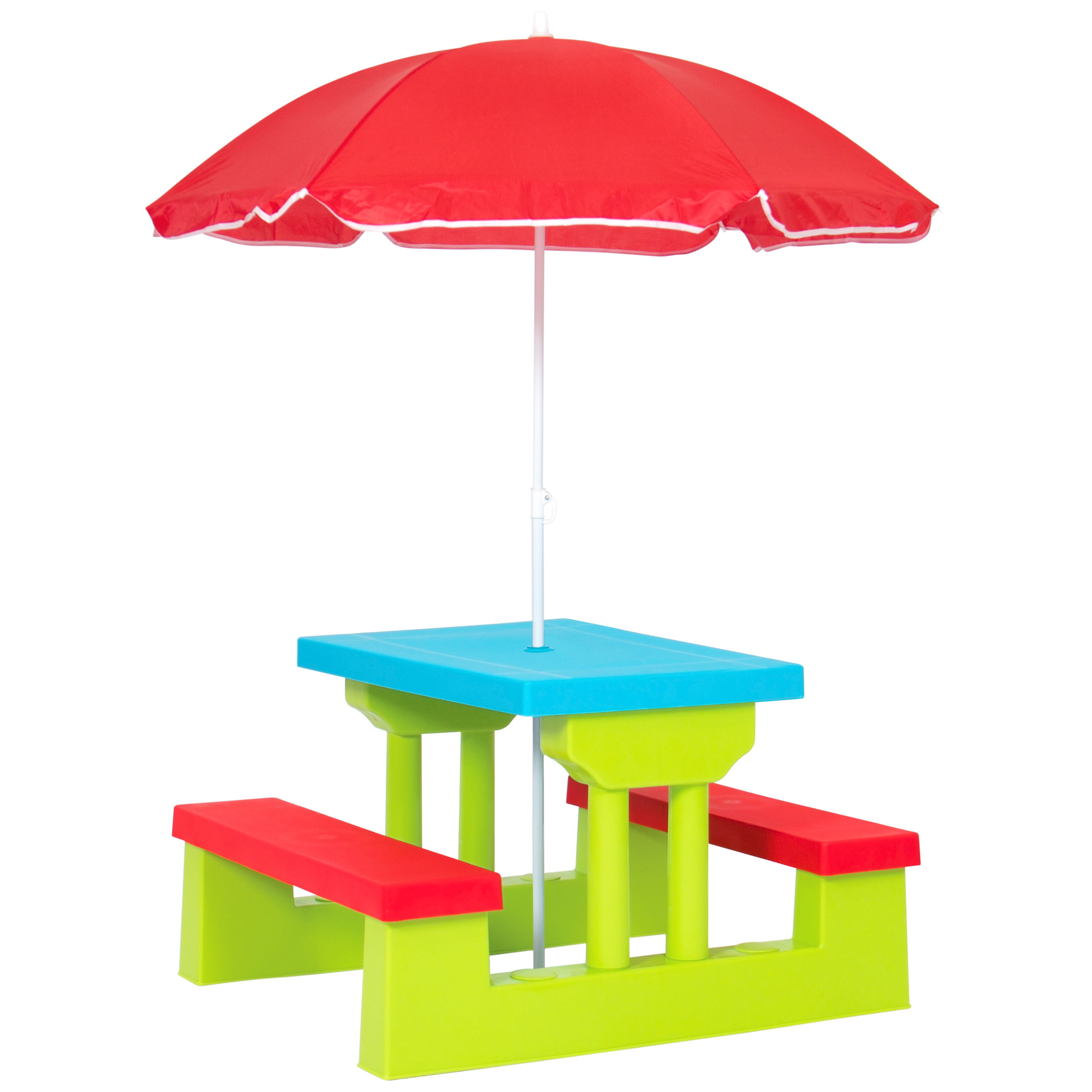 kids garden furniture best choice products kids garden table bench with umbrella- multicolor DVXFZXK