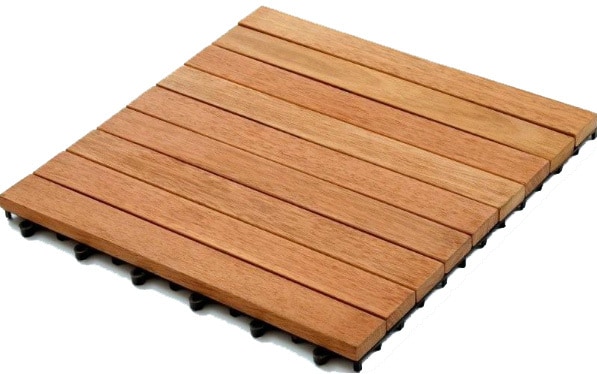 kontiki interlocking wood deck tiles - real wood xl series 9 slat IYDORHH
