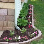 landscape edging ideas 1. simple flower bed with brick border XEWYCIT