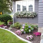 landscaping ideas for front yard 1. cheerful floral border and window boxes CPMAJLC