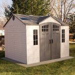 lifetime 10u0027 x 8u0027 outdoor storage shed with carriage doors FZLNRKS