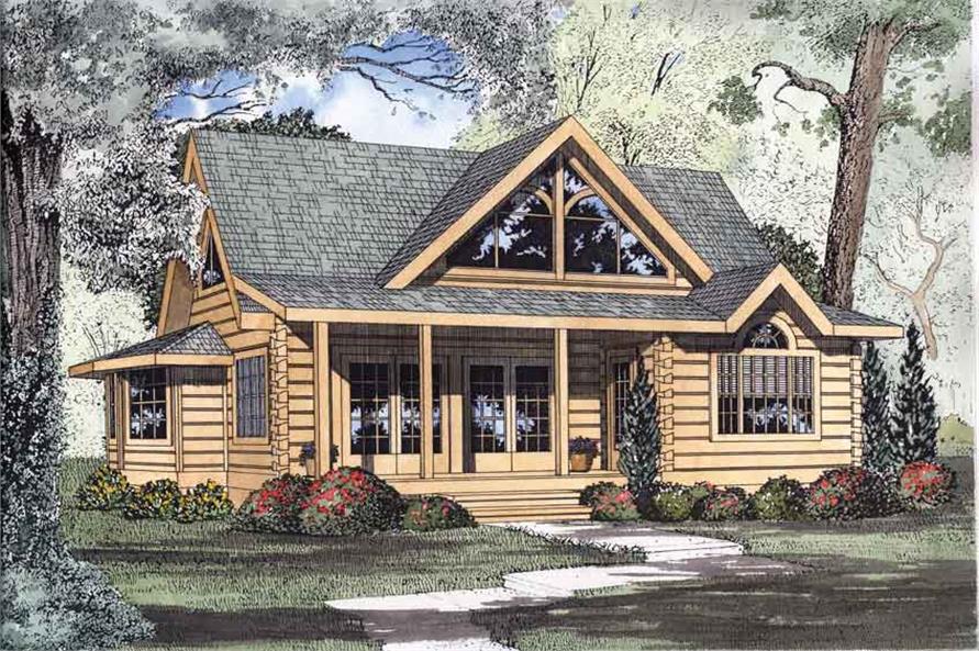 log home plans #153-1216 · 2-bedroom, 1449 sq ft log cabin home plan - 153-1216 BHRUYET