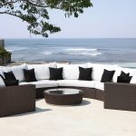 luxury garden furniture malai half moon lounger JAEXYNA