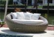 mauzac round patio daybed with cushions RMMVHZR