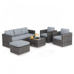 maze rattan furniture georgia 3 seat grey sofa set fla-102525 ICAFOXN