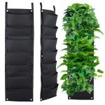 meiwo 7 pocket hanging vertical garden wall planter for yard garden home GAIWFKV