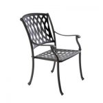 metal garden chairs aluminium venetian chair - satin black AXKQHUL