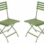 metal garden chairs pair of metal folding garden dining chairs in green pair metal AXYWCMZ