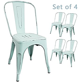 metal outdoor chairs amazon com devoko metal indoor outdoor chairs distressed style intended for UDVCIND