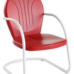metal outdoor chairs crosley furniture griffith metal outdoor chair - red HIFUZCB