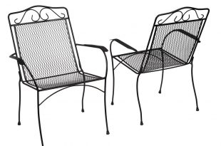 metal outdoor chairs hampton bay nantucket metal outdoor dining chair (2-pack) AOABDFV
