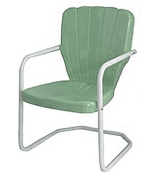 metal outdoor chairs thunderbird 1950u0027s metal lawn chair view larger photo email ... JUWQMIC