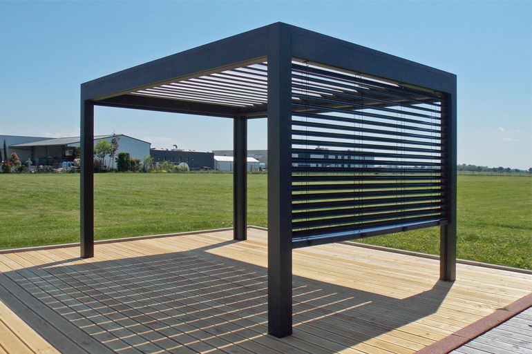 metal pergola self-supporting pergola / metal / with mobile slats - open by xo VVTXLWP