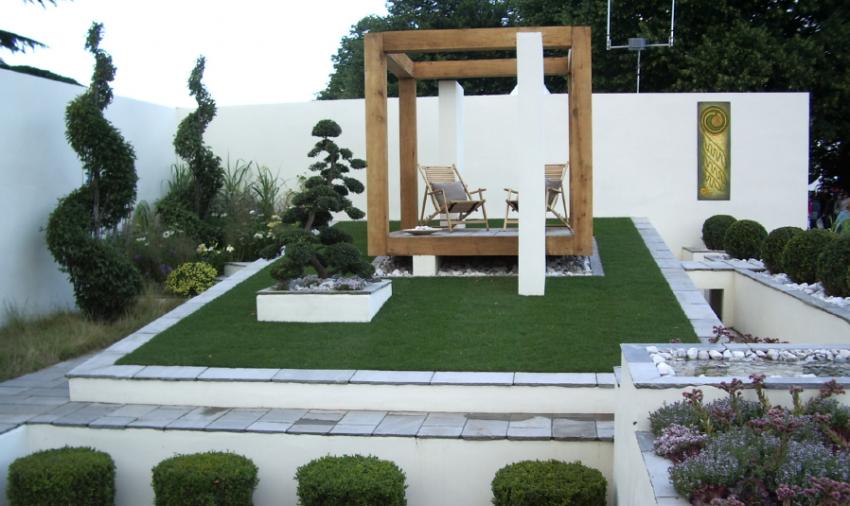 modern landscape design contemporary home and landscape source · garden with modernist patio OLJOADM