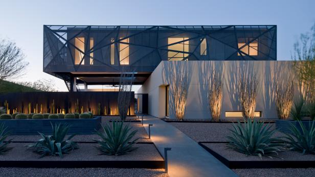 modern landscape design modern home with symmetrical landscape SSNPASF