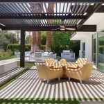 modern pergola with outdoor ceiling fan GNDAMFK