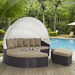 modway convene 5 piece canopy outdoor patio daybed, multiple colors CHRDOGK