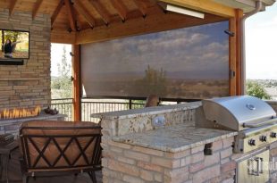 oasis patio shades driven by lutron YFEPTWB