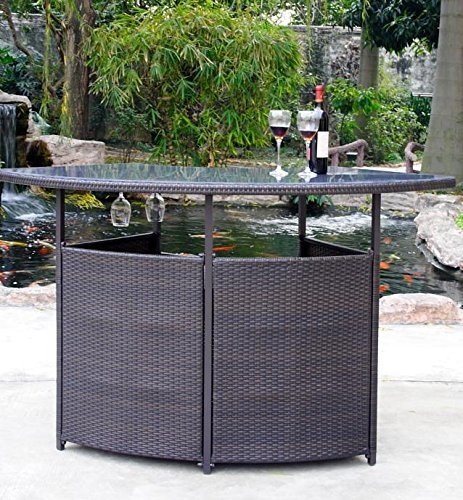 outdoor bar furniture premium outdoor wicker bar with storage GKDYUQQ