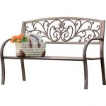 outdoor benches blooming iron garden bench POFNYWU