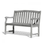 outdoor benches vifah renaissance eco-friendly 4u0027 outdoor hand-scraped hardwood garden bench HZISIAQ
