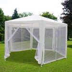 outdoor canopy tent amazon.com: quictent 6.6u0027x6.6u0027x6.6u0027 outdoor hexagonal canopy party wedding  tent w/nettings: garden LEQSLJO