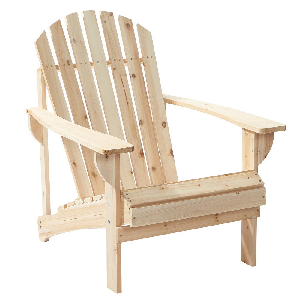 outdoor chair hampton bay unfinished stationary wood outdoor adirondack chair (2-pack) XJWHMRS