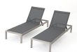 outdoor chaise lounge lacon mesh chaise lounge set (set of 2) XNLOWVM