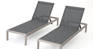 outdoor chaise lounge lacon mesh chaise lounge set (set of 2) XNLOWVM