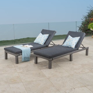 outdoor chaise lounge puerta outdoor adjustable pe wicker chaise lounge with cushion by  christopher YAKSKMG