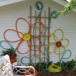 outdoor decorating ideas make flowers from hoses for outdoor house decor ASZKEZW