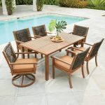 outdoor dining sets hampton bay kapolei 7-piece wicker outdoor dining set with reddish brown REMTHGB