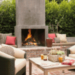 outdoor fireplace ideas bold statement ZTYBNXD