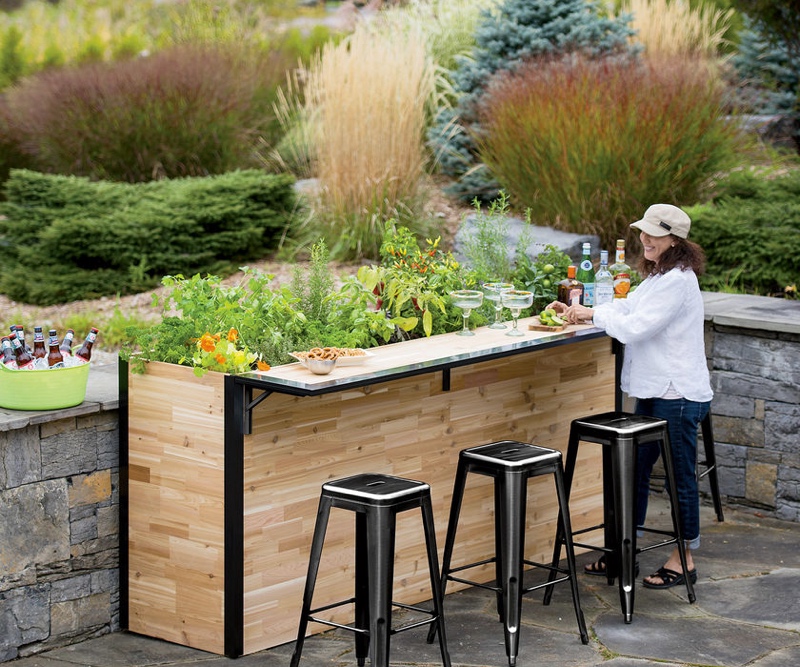 outdoor garden bar and patio planter serves up the fresh TQPAXJE