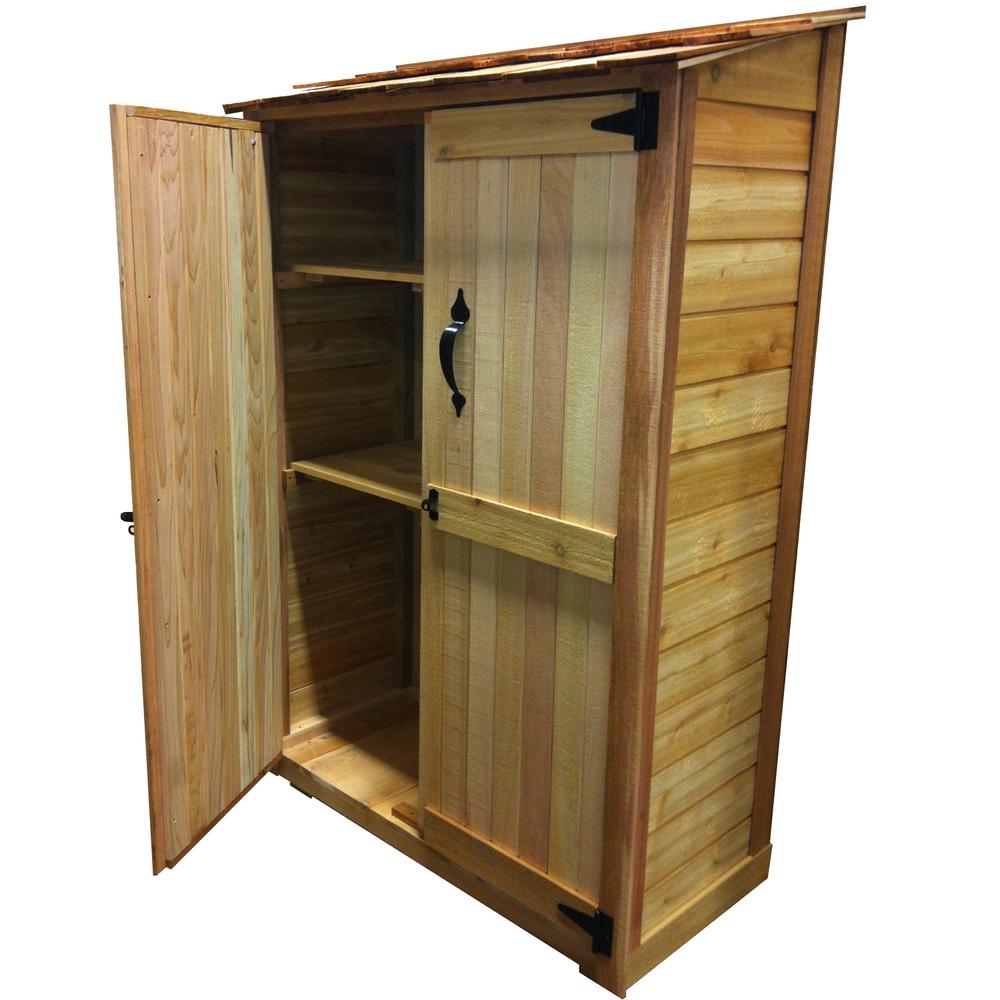 outdoor living today 4 ft. x 2 ft. cedar garden storage shed SCAEMOS