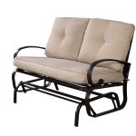 outdoor loveseat amazon.com : giantex outdoor patio rocking bench glider loveseat cushioned  2 QWZBHFB