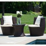outdoor rattan furniture belleze 3pc patio outdoor rattan patio set wicker backyard yard furniture RNLECPA