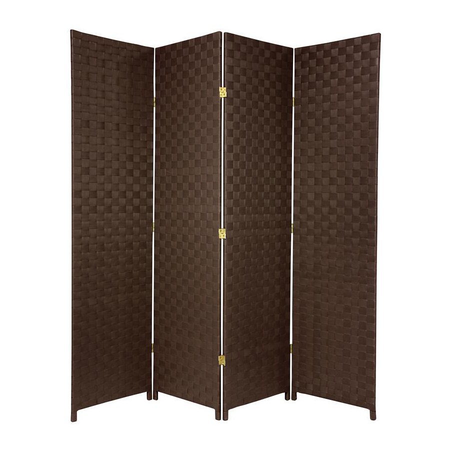 outdoor screens oriental furniture 70-in w x 71-in h dark brown vinyl/polyresin BDXWZYN