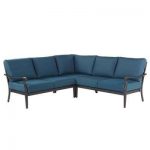 outdoor sectional sofa riley 3-piece metal outdoor sectional set with charleston cushions QEZZSGO