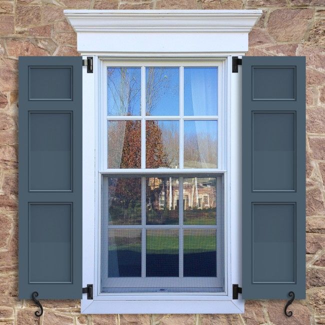 outdoor shutters flat panel shutters with bead trim, featuring a 20/40/40 split  configuration. IZIMMXI