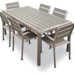 outdoor table and chairs outdoor aluminum resin 7-piece dining table and chairs set GMBHKPU