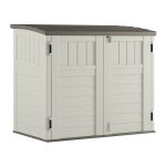 outside storage display product reviews for vanilla resin outdoor storage shed (common:  53-in JBOOXKI