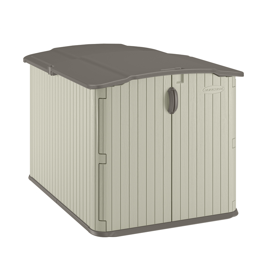 outside storage display product reviews for vanilla resin outdoor storage shed (common:  57-in ARLRSPF
